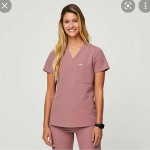 Figs Yola Scrub Top Women (XS) - Mineral Mauve - Excellent condition